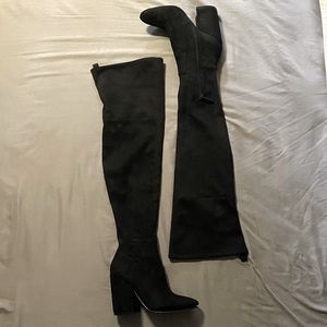 Kendall & Kylie Over Knee Heeled Suede Boots